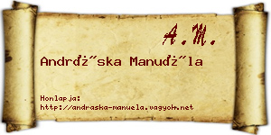 Andráska Manuéla névjegykártya